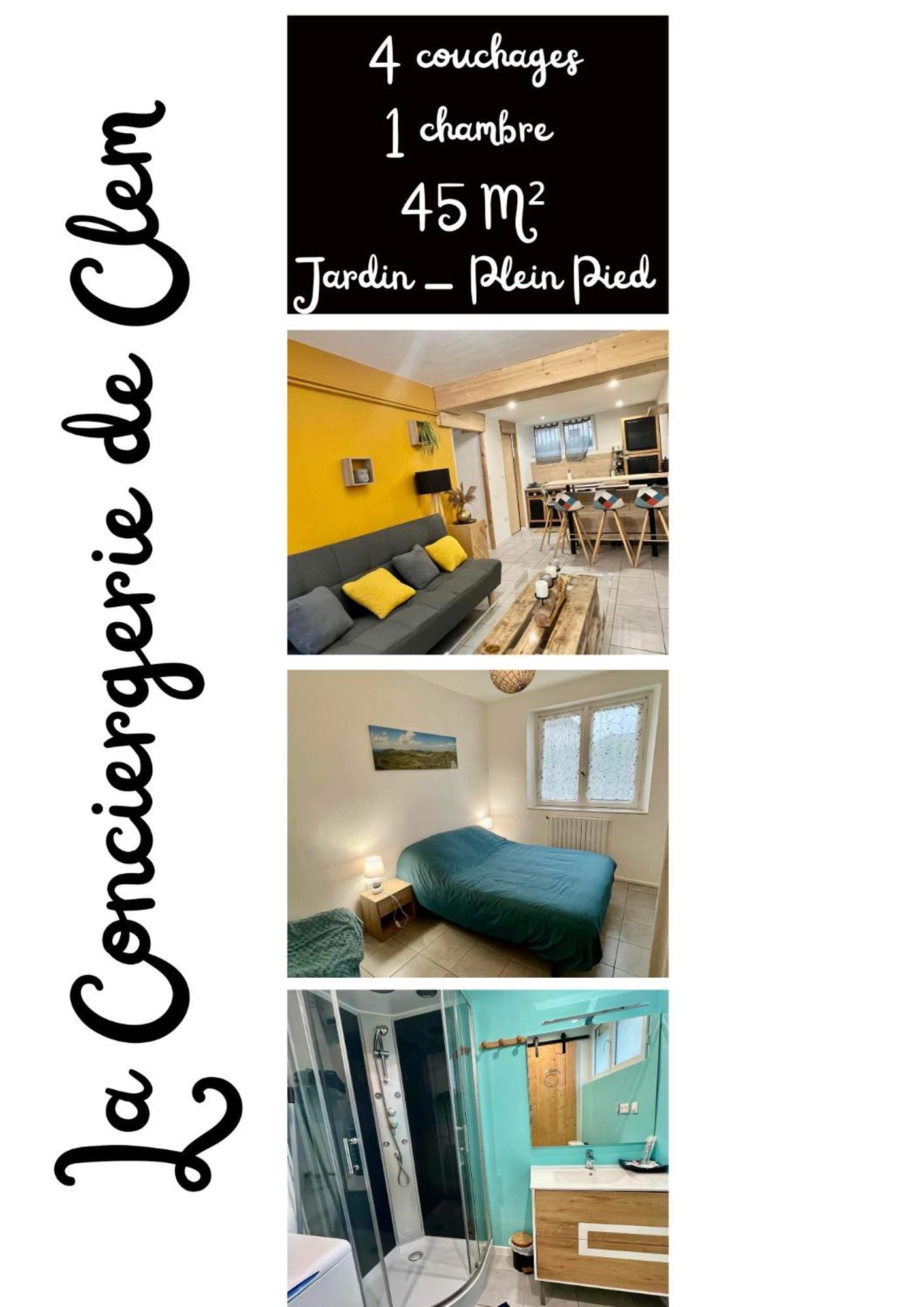 Studio 40m2 plein pied avec parking Jussac Extérieur photo